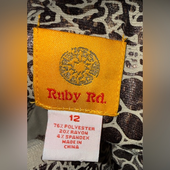 Ruby Rd. Women’s Size 12 Brown and Cream Patterned Jacket - Picture 3 of 3